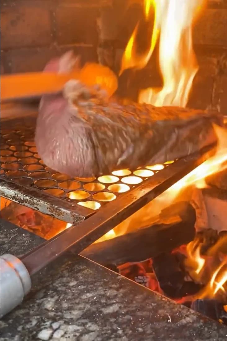 Live fire charcoal BBQ