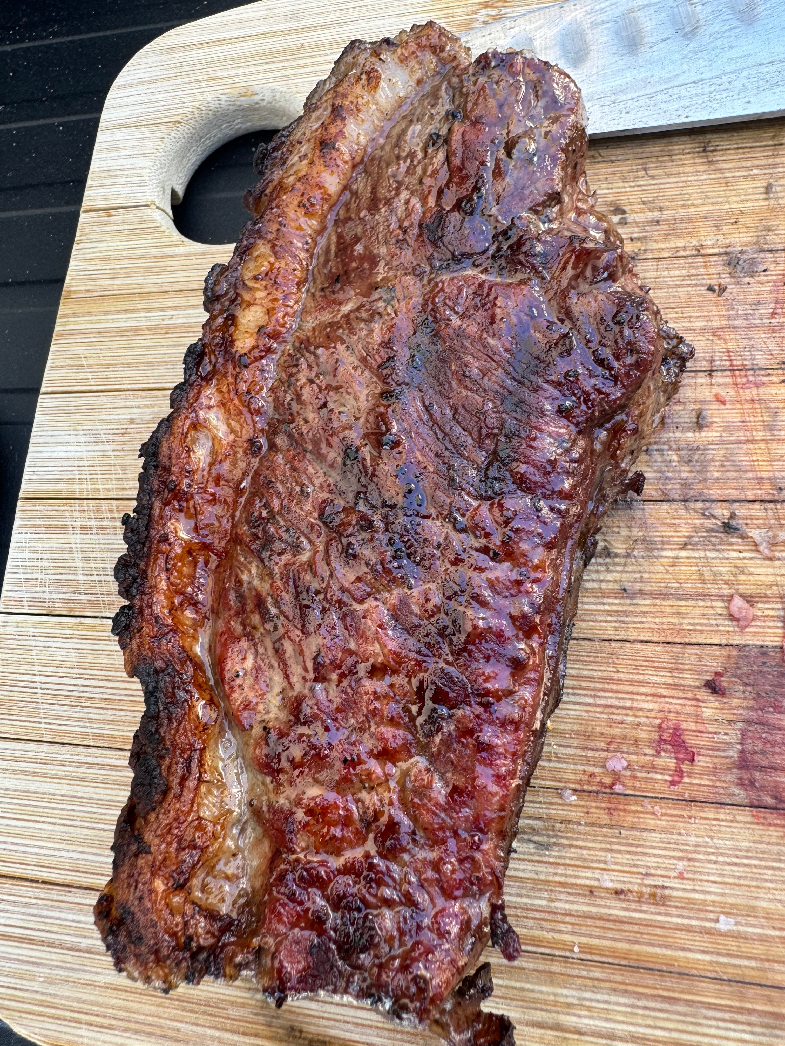 Ripa de costela defumada — smoked beef short rib rack